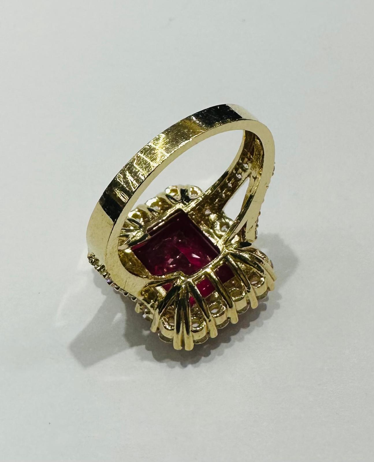 14K GOLD RUBY RING - WEIGHT: 7.4gm