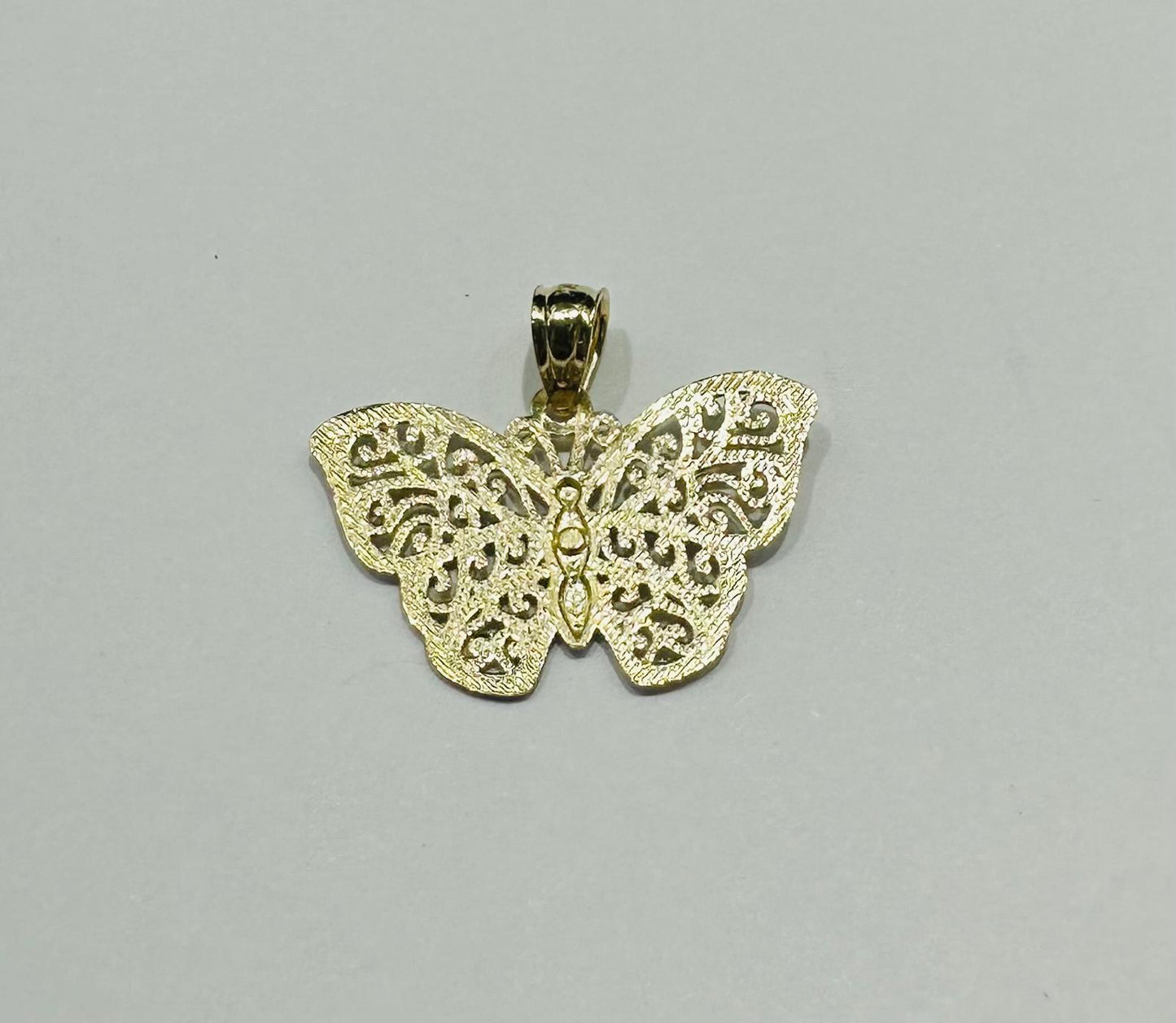 10K GOLD TWO TONED BUTTERFLY PENDANT