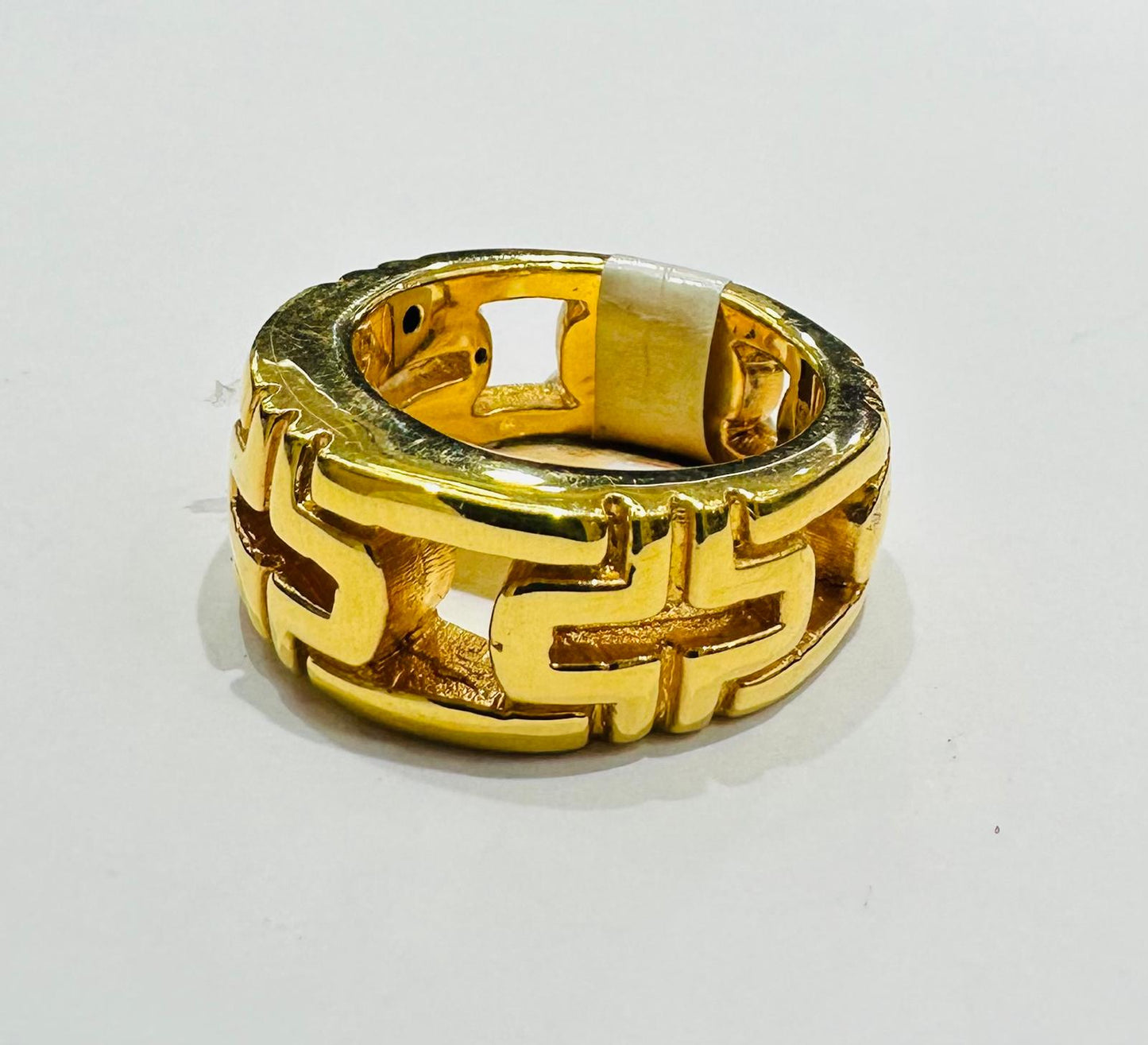 14K GOLD GREEK VERSACE RING- WEIGHT: 4.9gm