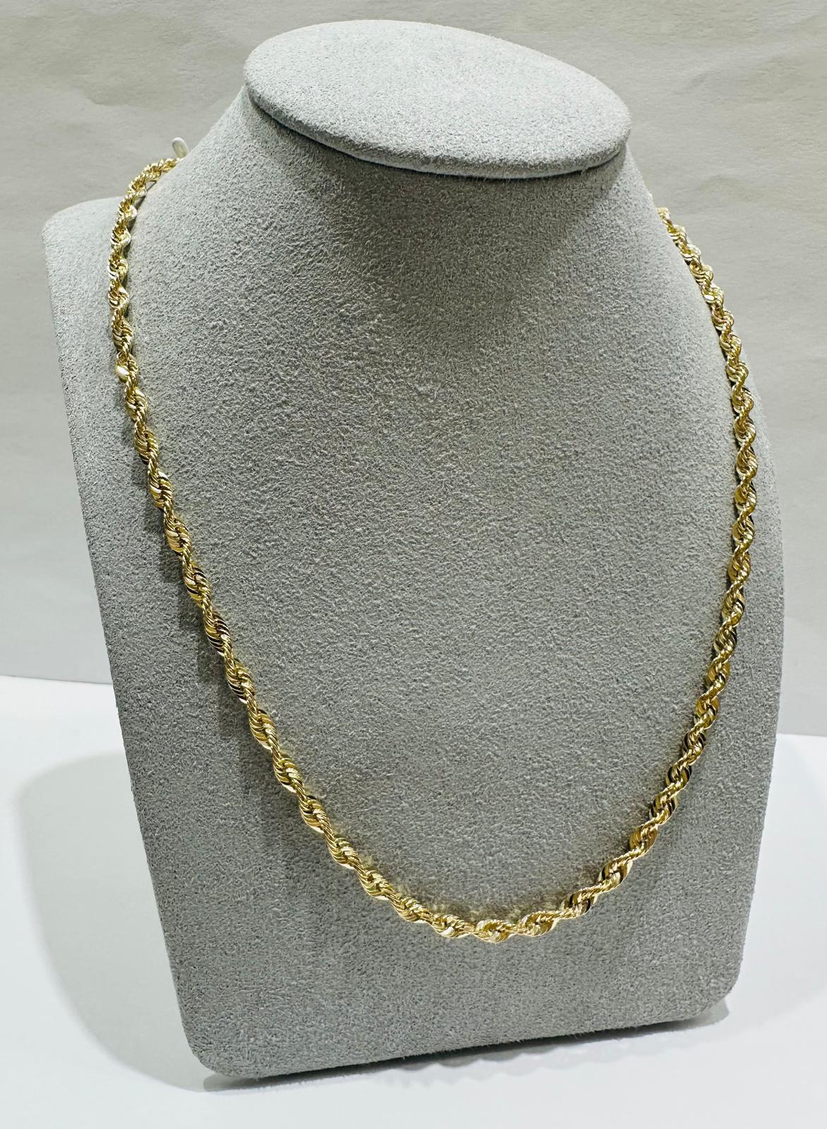 10K GOLD ROPE CHAIN- 5.5gm 22" 2.99mm