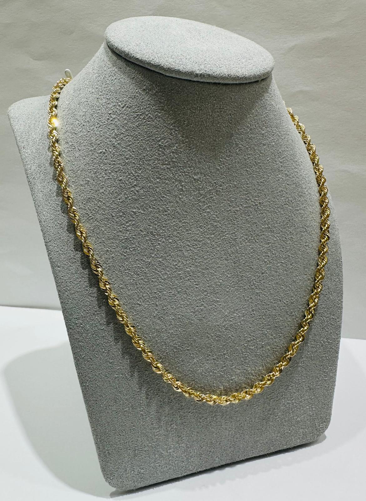 10K GOLD ROPE CHAIN- 5.1gm 20" 2.99mm