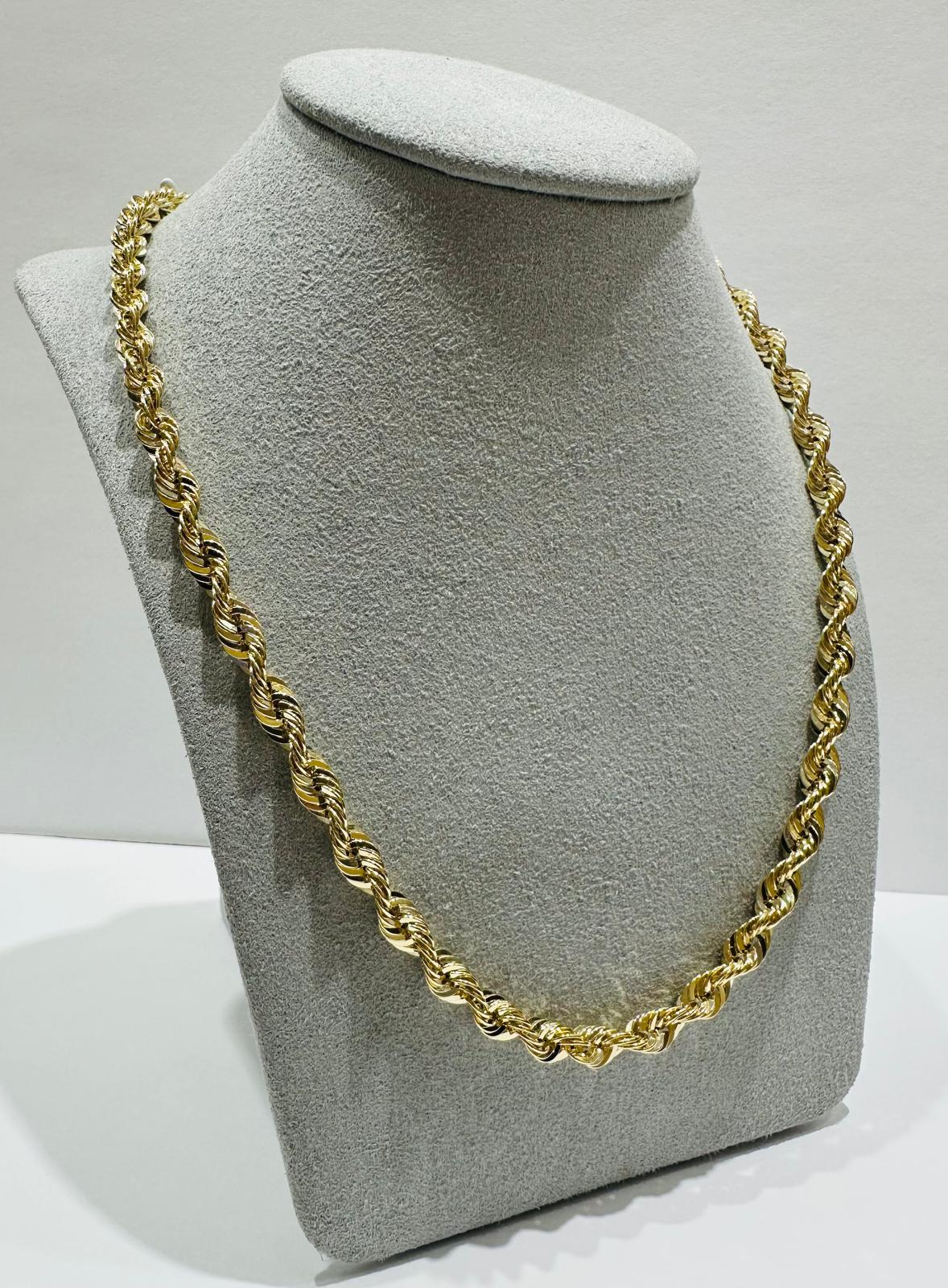 10K GOLD ROPE CHAIN- 14.2gm 24" 5.01mm