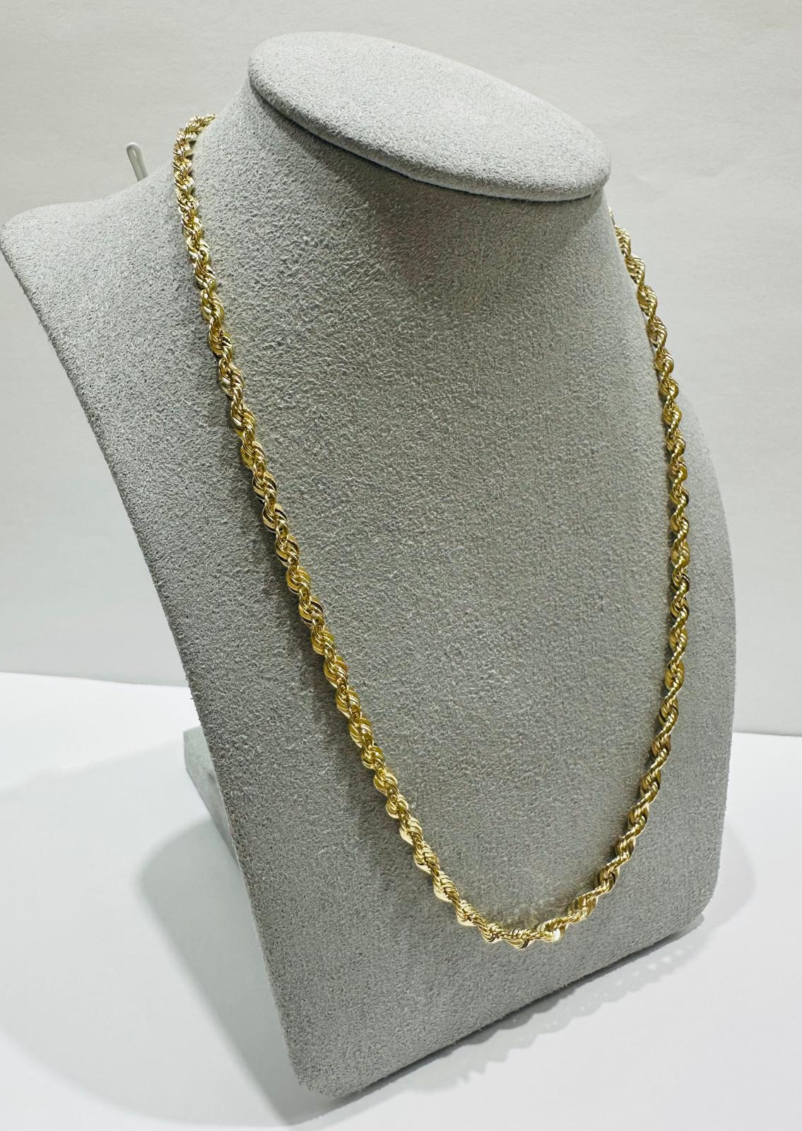 10K GOLD ROPE CHAIN- 4.0gm 16" 3.08mm