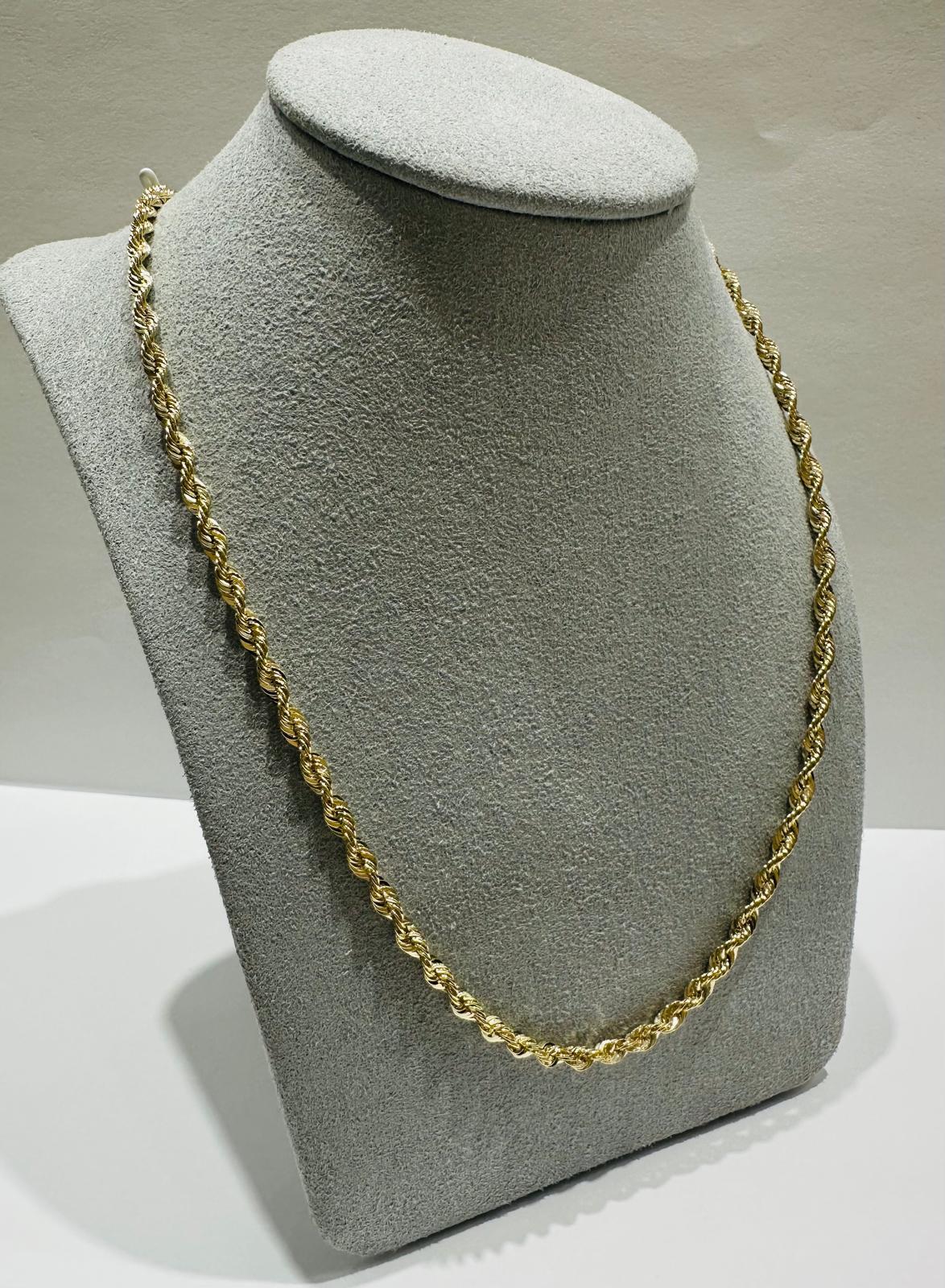 10K GOLD ROPE CHAIN- 5.5gm 22" 3.09mm