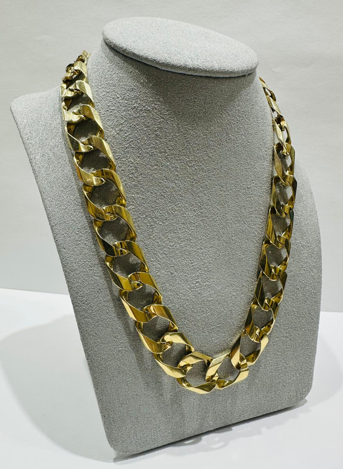10K GOLD CURB CUBAN LINK CHAIN- 78.0gm 24" 13.30mm