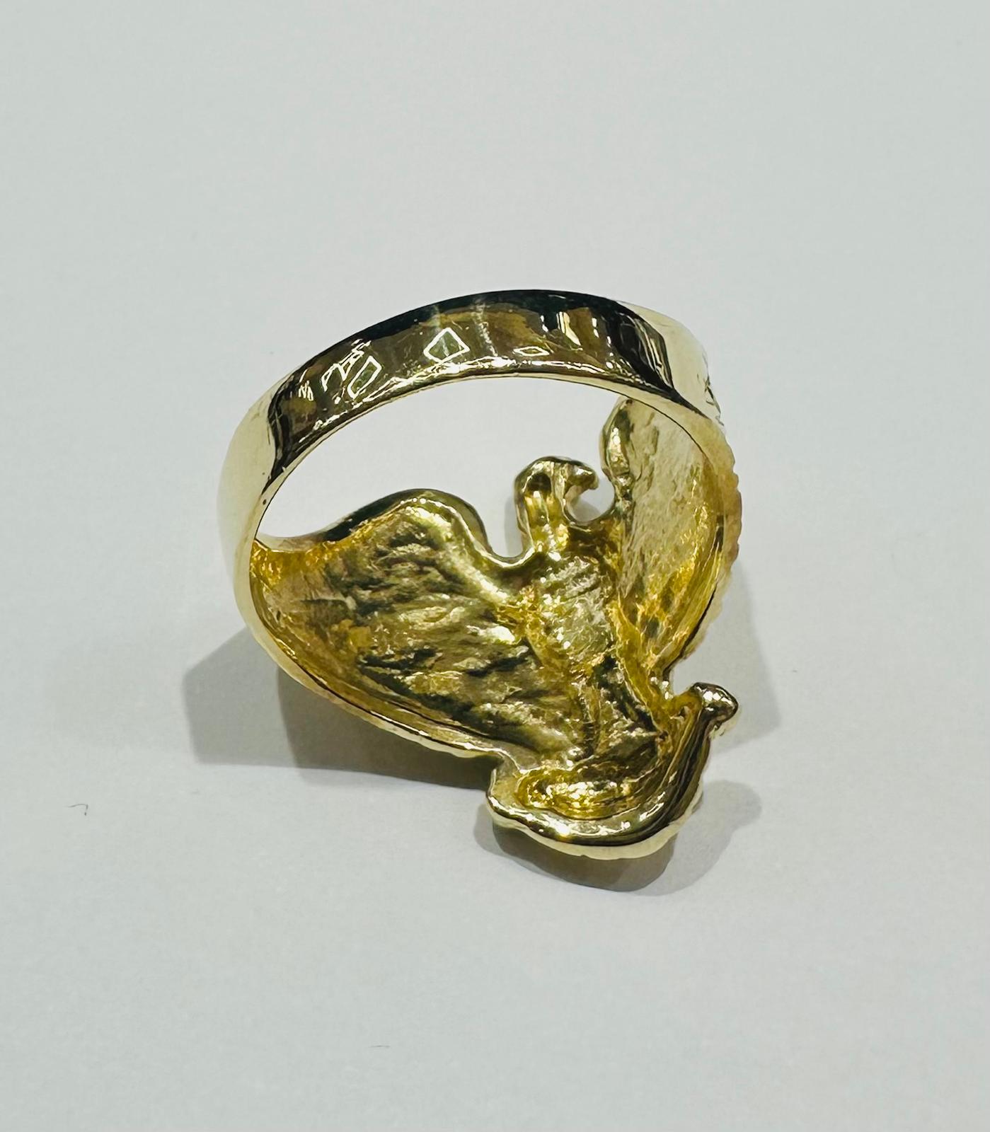 10K GOLD EAGLE RING- 5.8gm