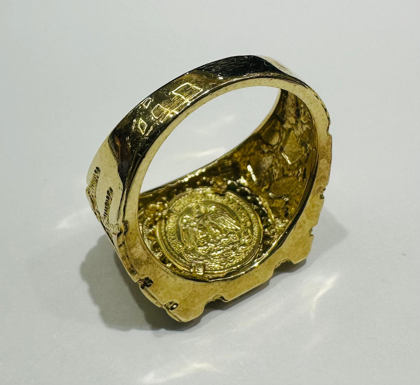 10K GOLD CENTENARIO RING- 6.2gm