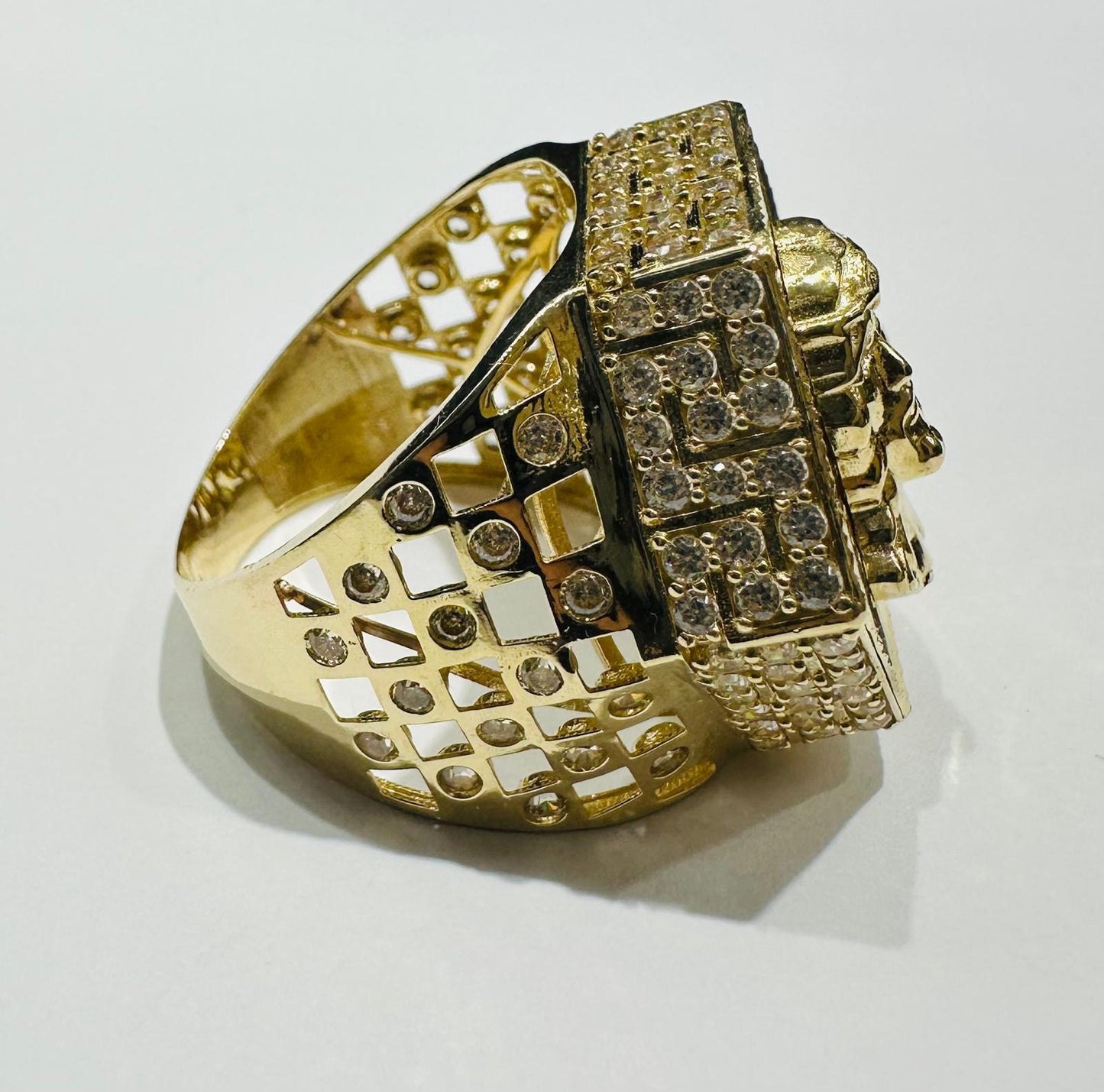 10K GOLD JESUS RING- 8.7gm