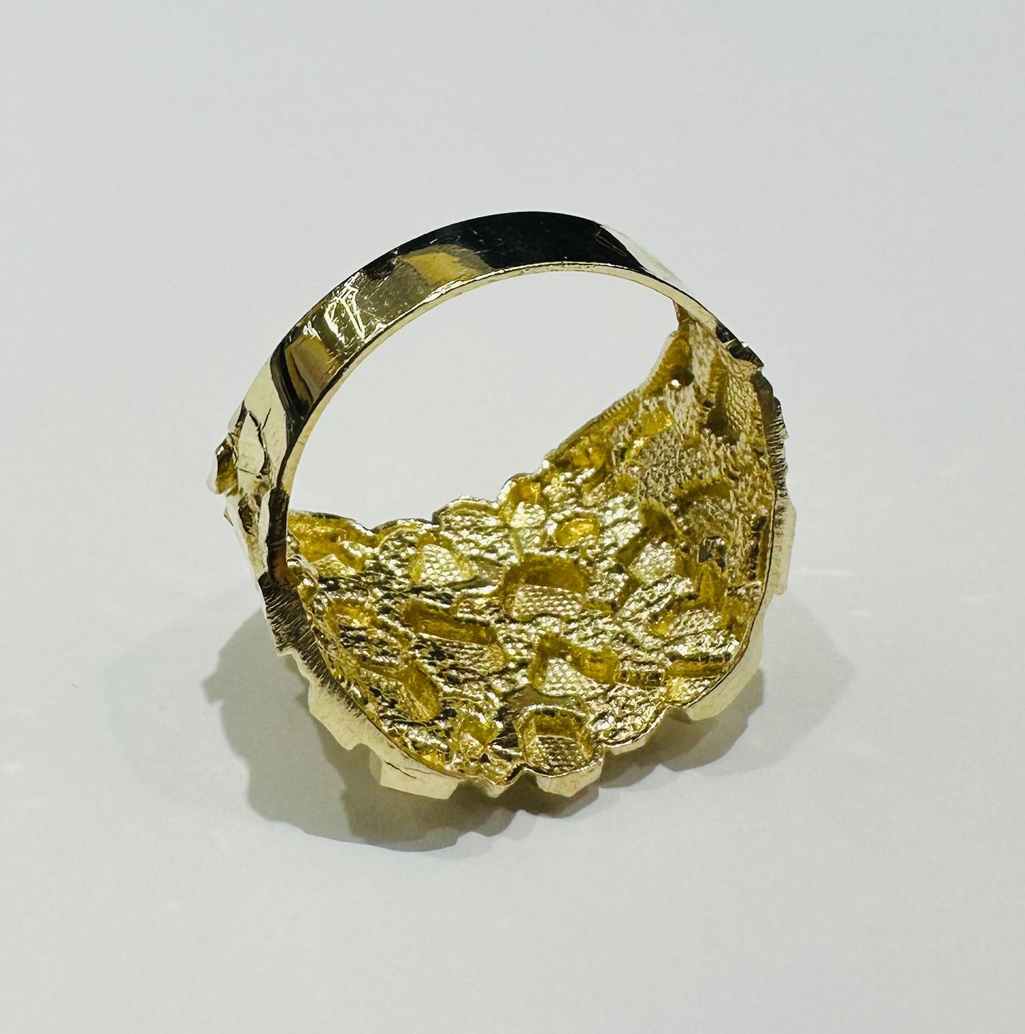 10K GOLD NUGGET RING- 6.2gm