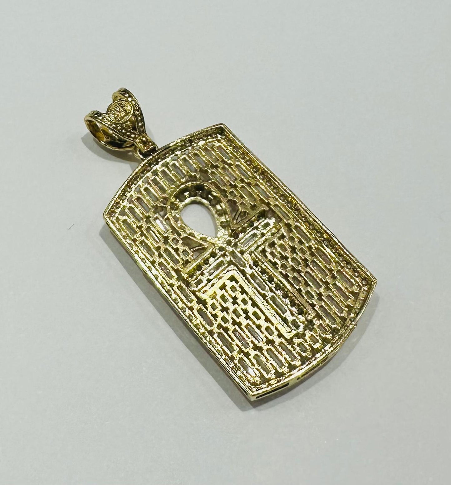 10K GOLD BAGUETTE PENDANT- WEIGHT: 9.4gm