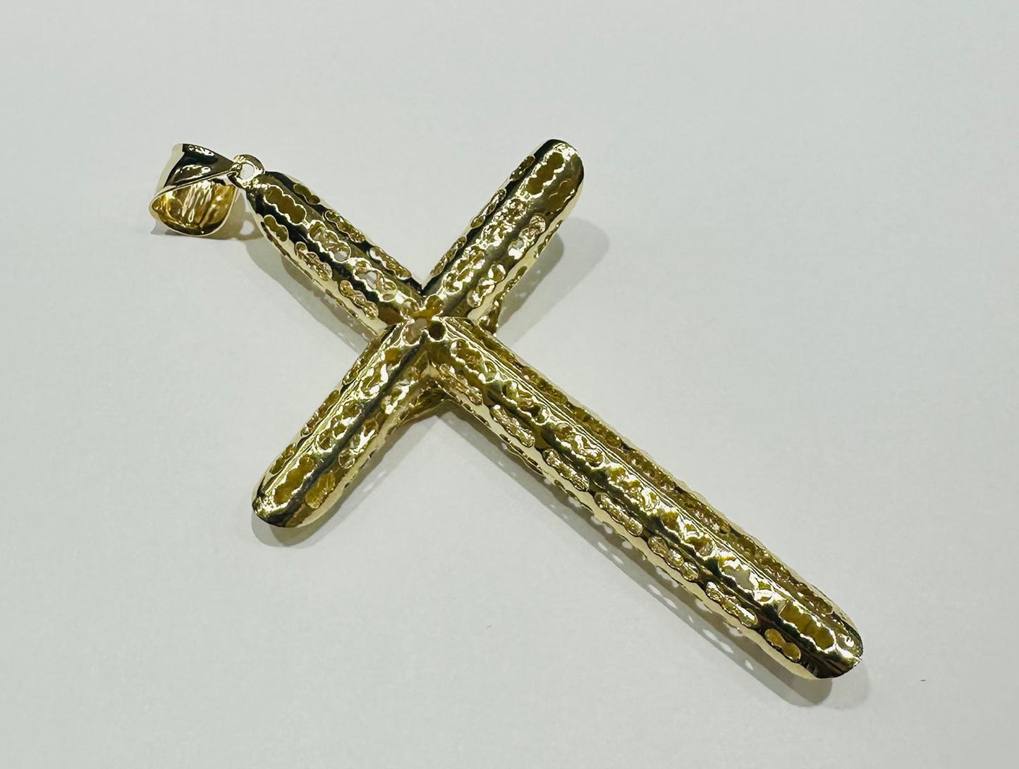 10K GOLD CROSS JESUS PENDANT- WEIGHT: 10.5gm