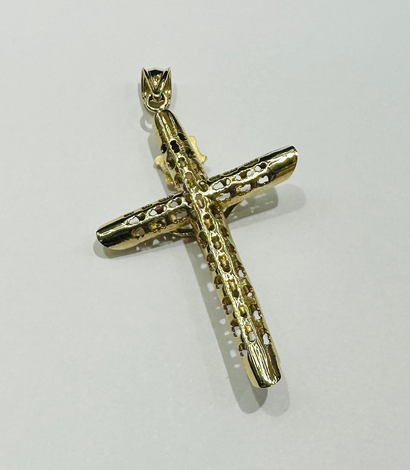 10K GOLD CROSS JESUS PENDANT- WEIGHT: 3.5gm