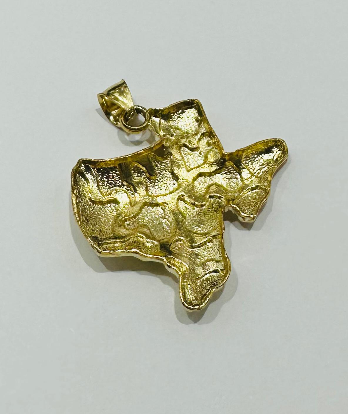10K GOLD TEXAS NUGGET PENDANT- WEIGHT: 5.6gm