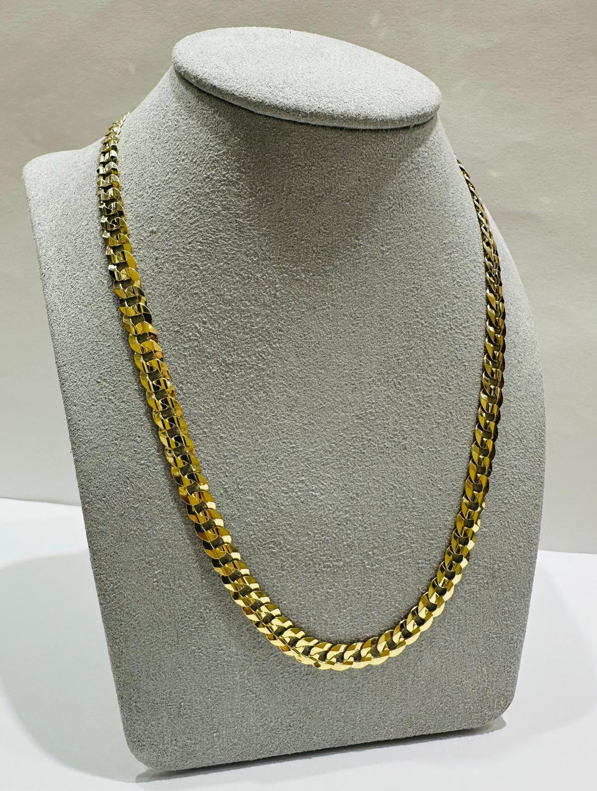 10K GOLD CUBAN LINK CHAIN- WEIGHT: 17.3gm 20" 5.75mm
