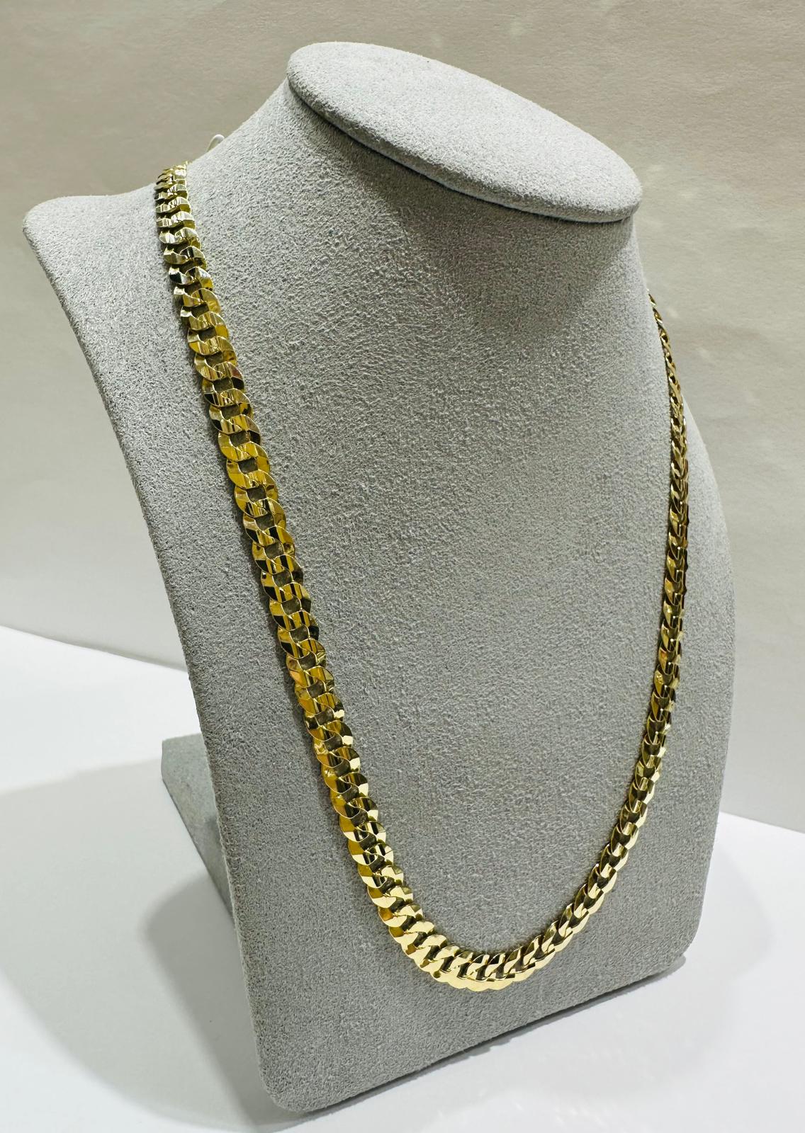 10K GOLD CUBAN LINK CHAIN- WEIGHT: 20.0gm 24" 5.77mm