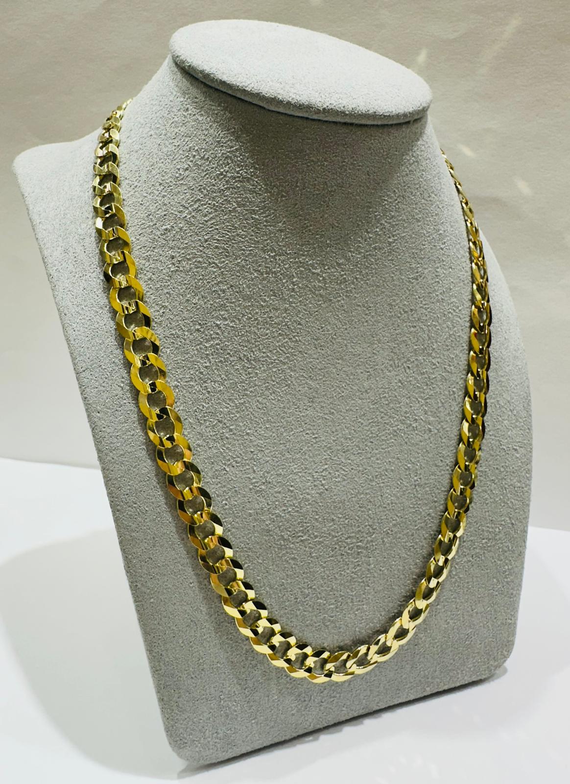 10K GOLD CUBAN LINK CHAIN- WEIGHT: 24.2gm 22" 6.90mm
