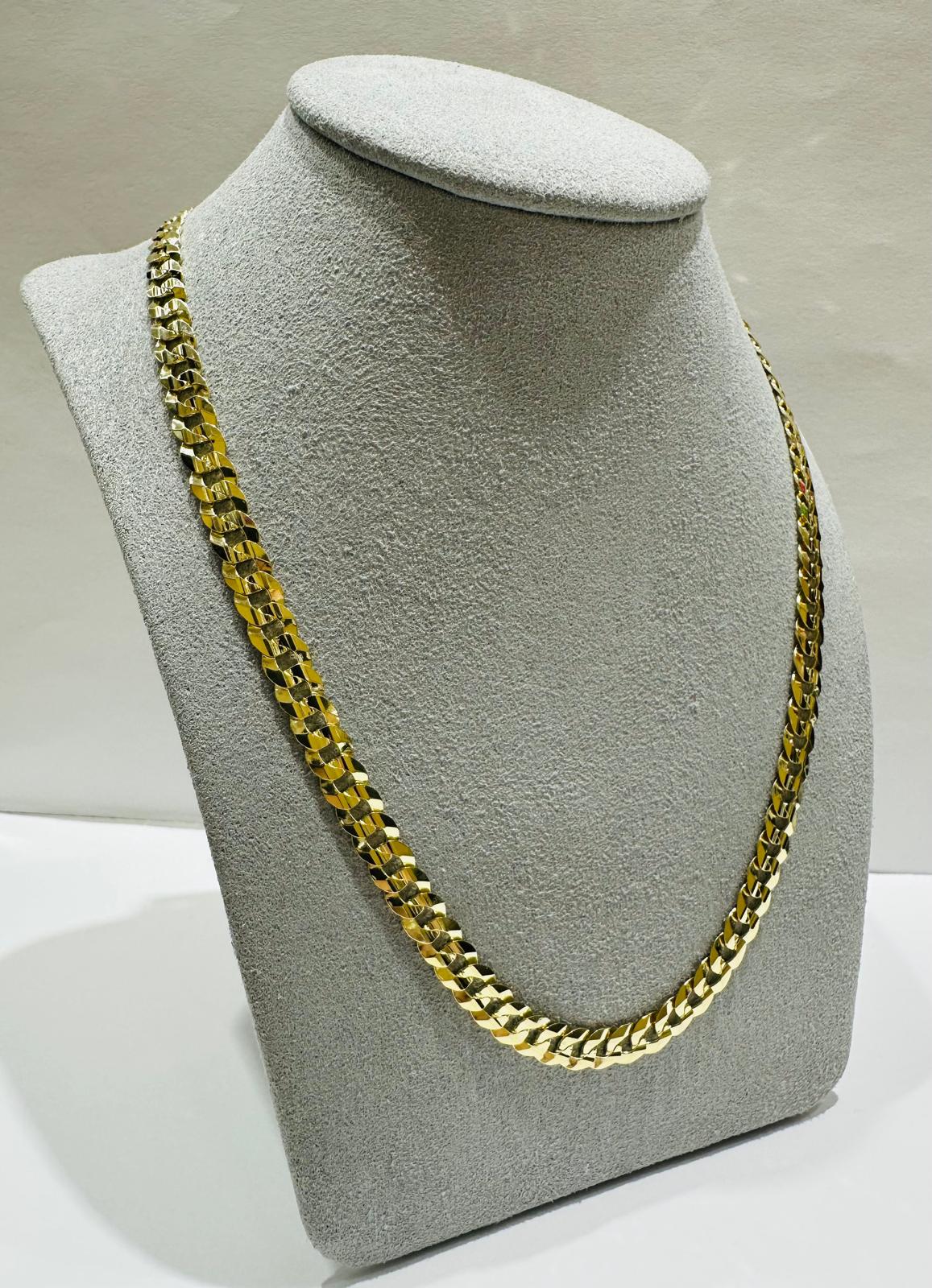 10K GOLD CUBAN LINK CHAIN- WEIGHT: 18.2gm 22" 5.78mm