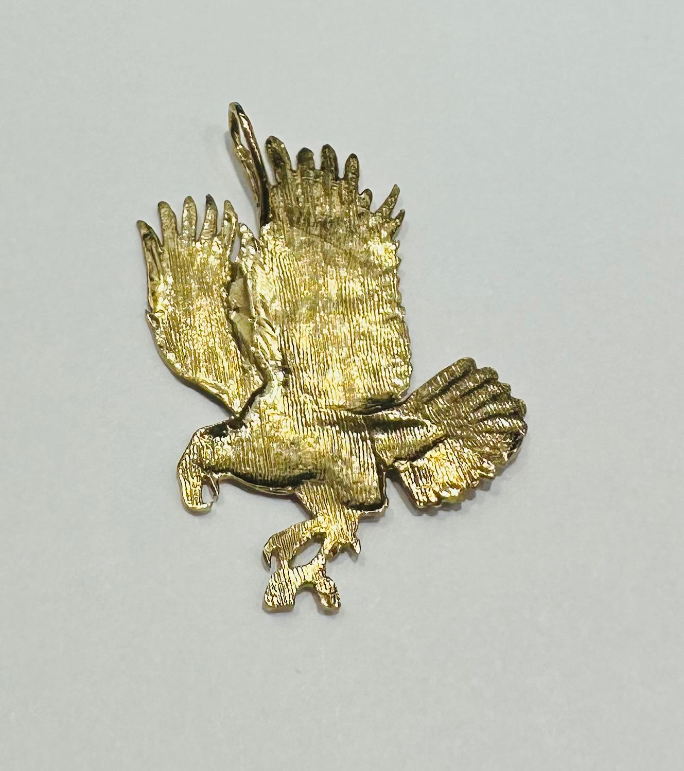 10K GOLD EAGLE PENDANT- WEIGHT: 8.0gm