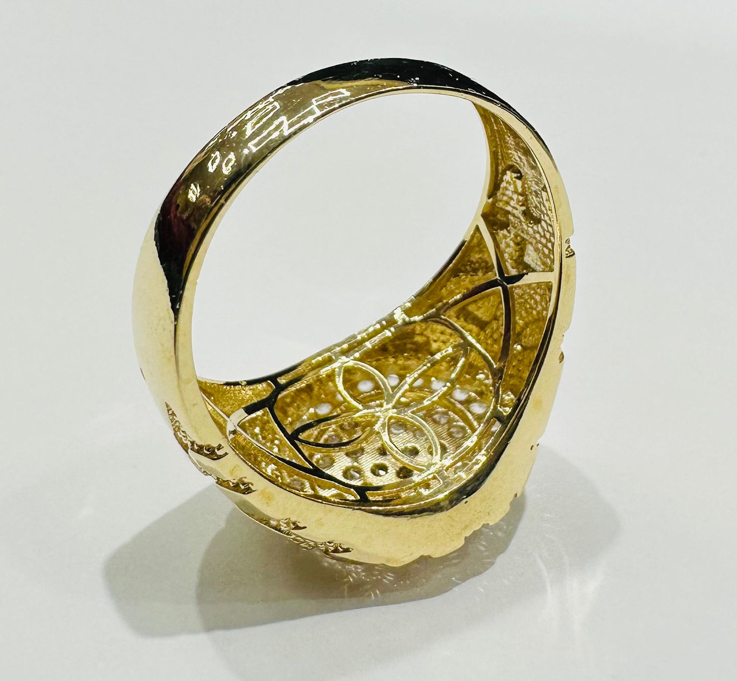 10K GOLD ROLEX STYLE RING-WEIGHT: 7.6gm