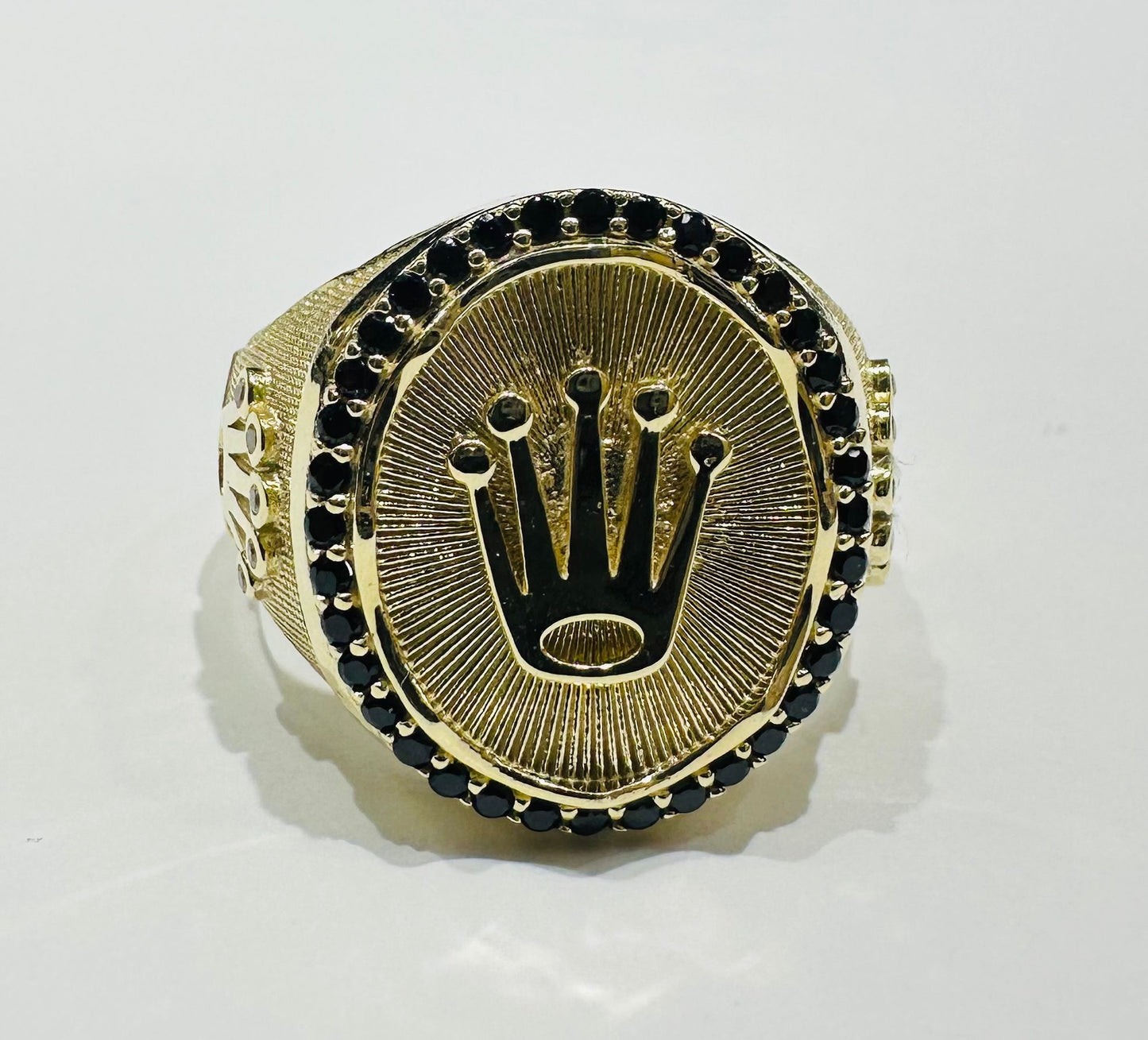 10K GOLD ROLEX RING WITH SAPPHIRE STONES- WEIGHT: 8.0gm