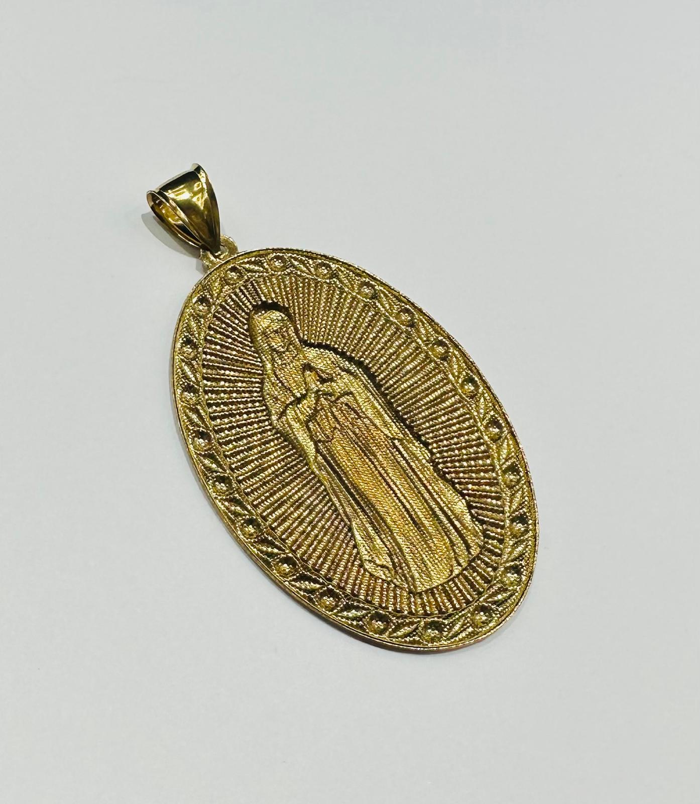 10K GOLD VIRGIN MARY PENDANT- WEIGHT: 14.2gm