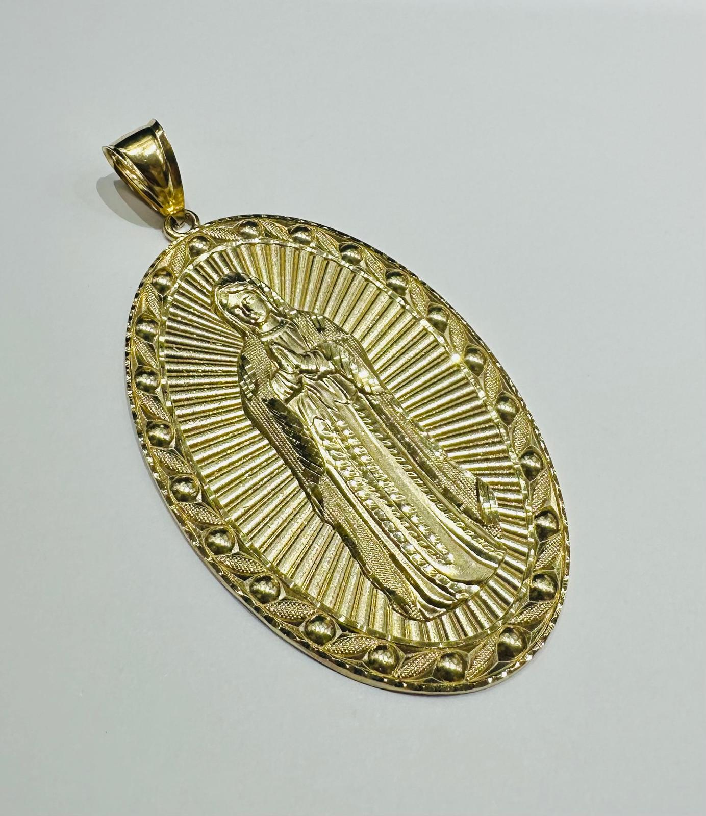 10K GOLD VIRGIN MARY PENDANT- WEIGHT: 24.5gm