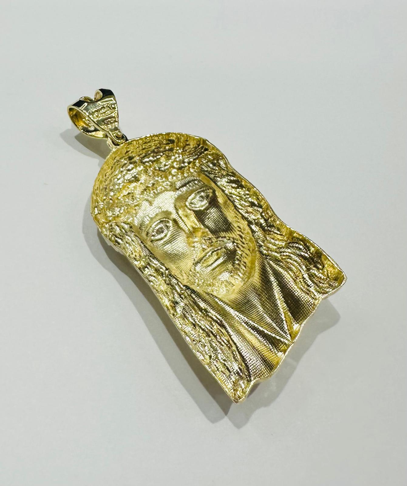 10K GOLD JESUS FACE PENDANT- WEIGHT: 15.3gm