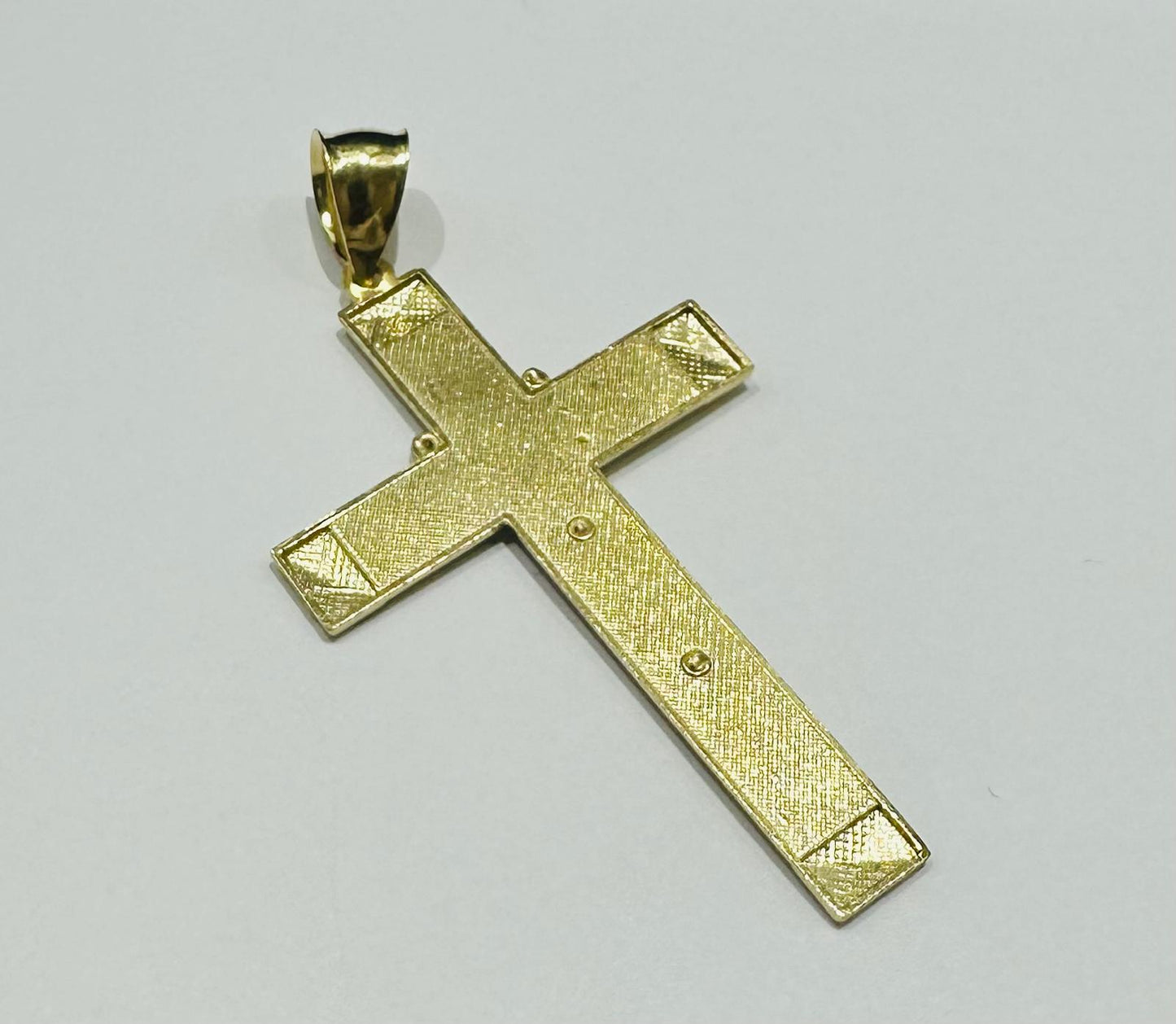 10K GOLD TWO TONED JESUS CROSS PENDANT- WEIGHT: 4.2gm