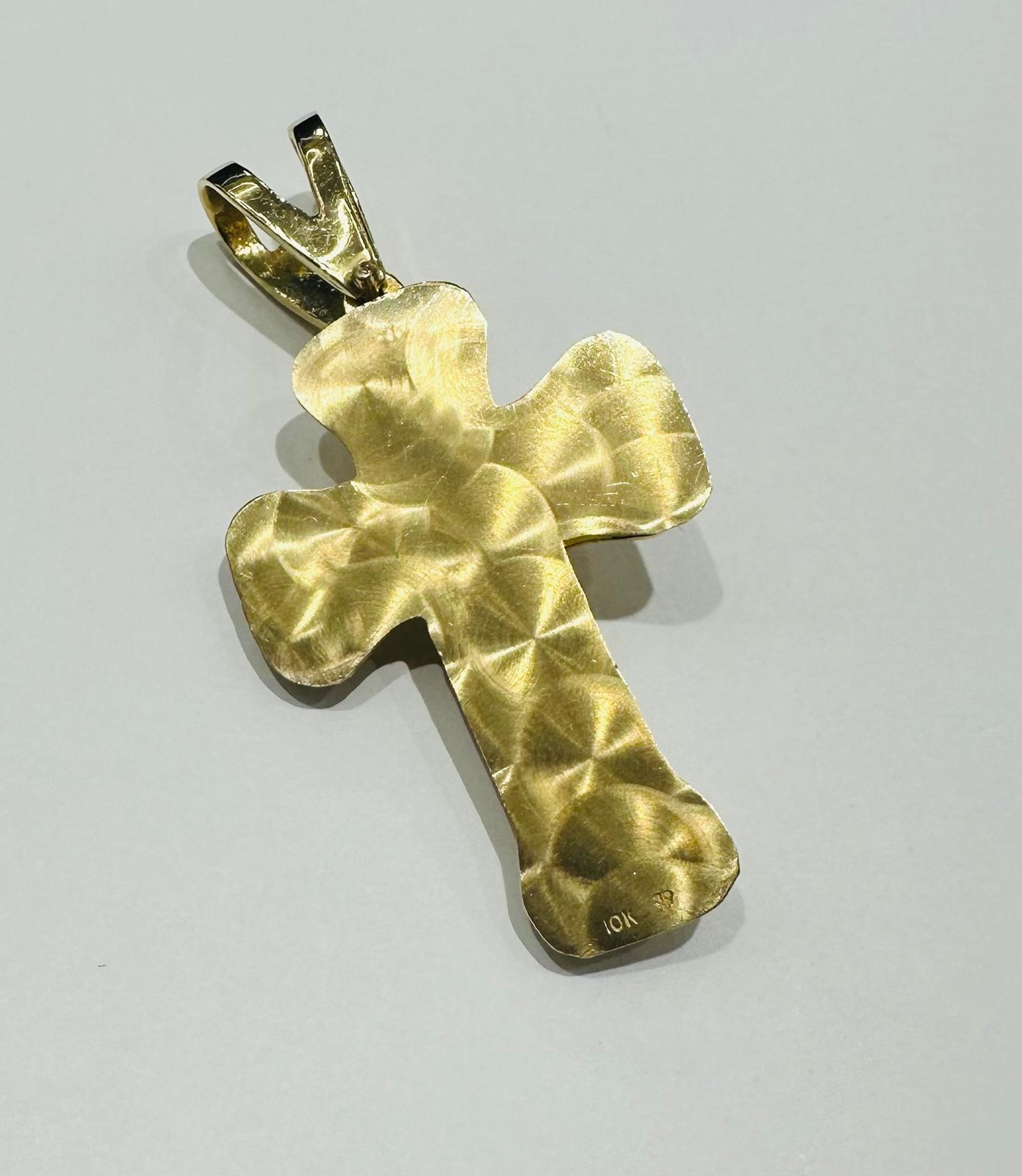 10K GOLD JESUS CROSS PENDANT- WEIGHT: 23.5gm