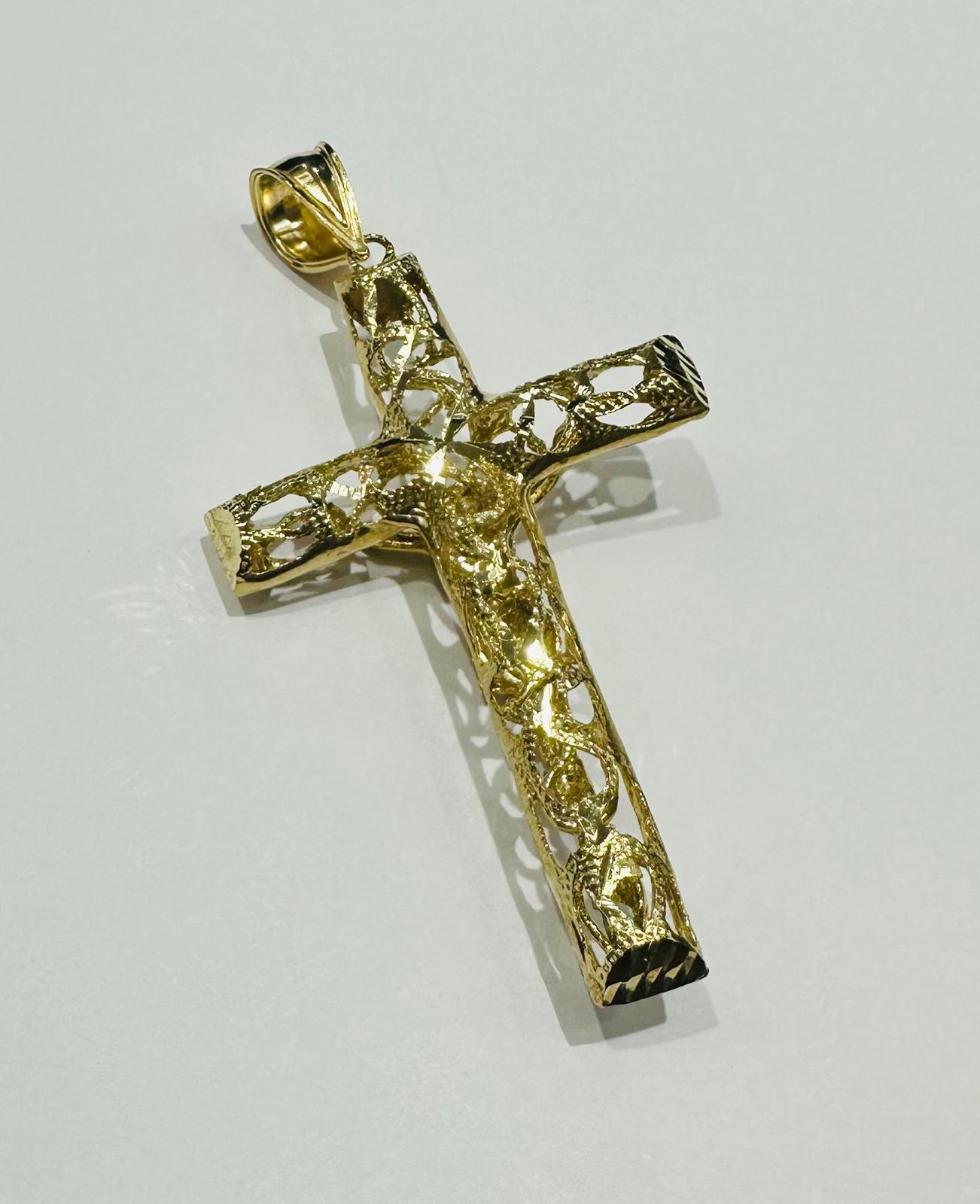 10K GOLD JESUS CROSS PENDANT- WEIGHT: 9.5gm