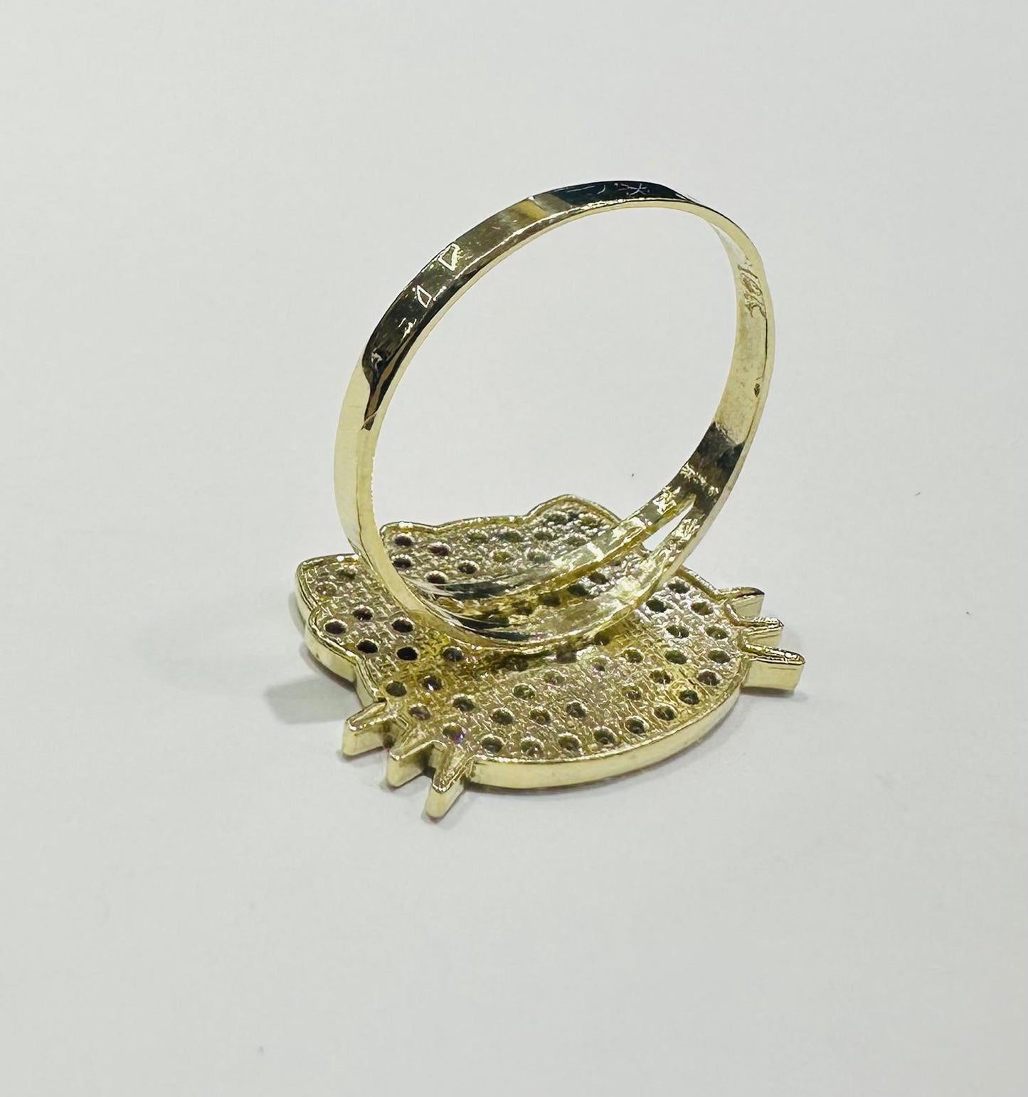 10K GOLD KITTY RING- WEIGHT: 1.5gm