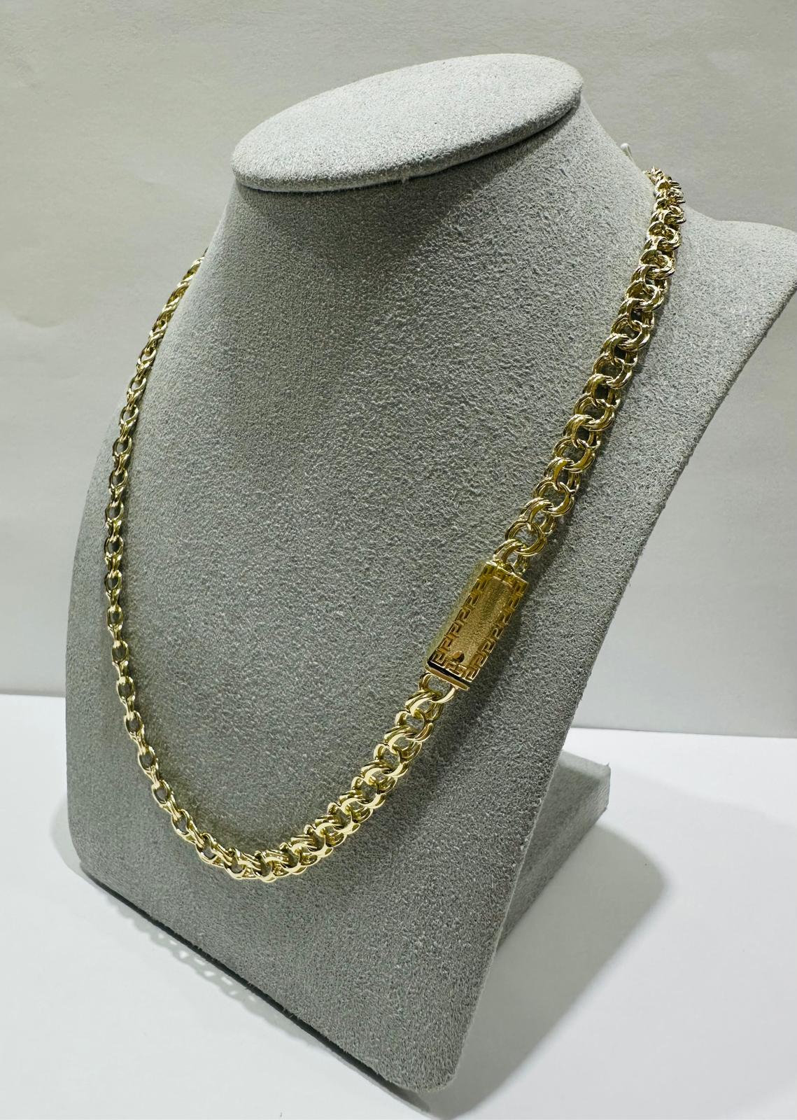 10K GOLD CHINO LINK CHAIN- WEIGHT: 25.8gm 24"