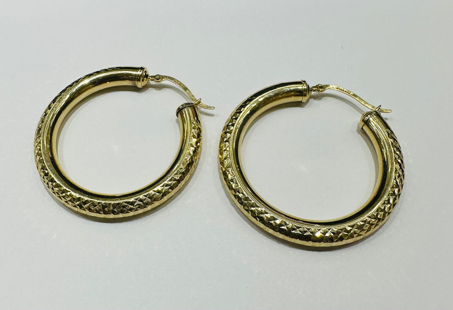 10K GOLD ROUND EARRINGS- 4.8gm
