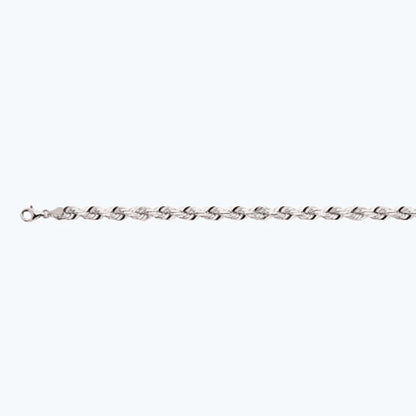 10K 7MM WHITE GOLD SOLID DC ROPE 18" CHAIN NECKLACE (AVAILABLE IN LENGTHS 7" - 30")