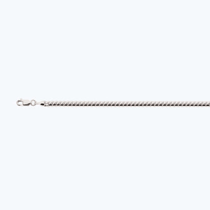 10K 4MM WHITE GOLD SOLID MIAMI CUBAN 28" CHAIN NECKLACE (AVAILABLE IN LENGTHS 7" - 30")