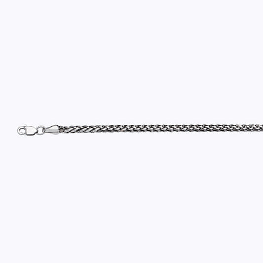 10K 2.5MM WHITE GOLD PALM 7" CHAIN BRACELET (AVAILABLE IN LENGTHS 7" - 30")
