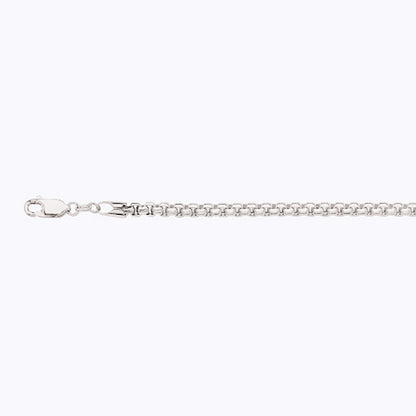 10K 3.5MM WHITE GOLD VENETIAN BOX 16" CHAIN NECKLACE (AVAILABLE IN LENGTHS 7" - 30")