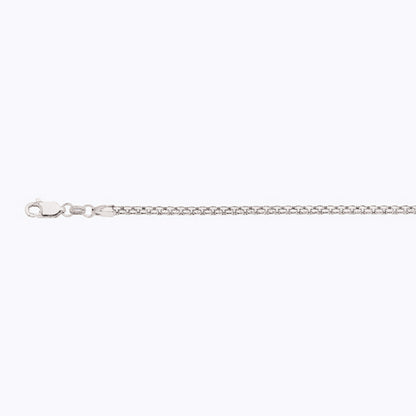 10K 2.5MM WHITE GOLD VENETIAN BOX 30" CHAIN NECKLACE (AVAILABLE IN LENGTHS 7" - 30")