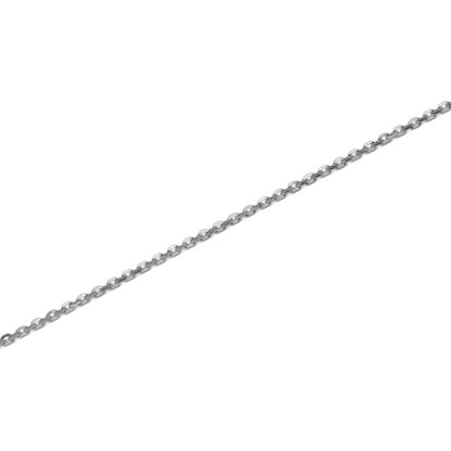 10K WHITE GOLD DC ROLO  023 GAUGE 16" CHAIN NECKLACE (AVAILABLE IN LENGTHS 7" - 30")