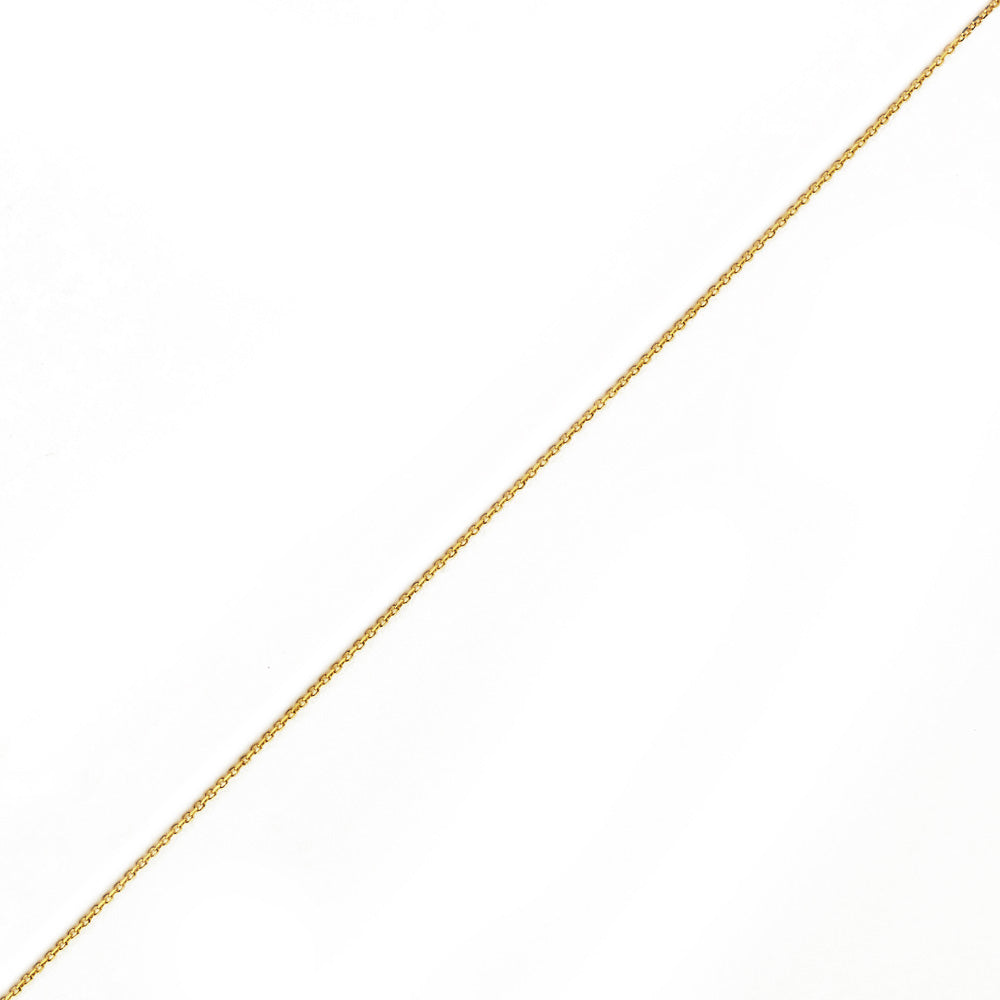 14K YELLOW GOLD DC ROLO  033 GAUGE 18" CHAIN NECKLACE (AVAILABLE IN LENGTHS 7" - 30")