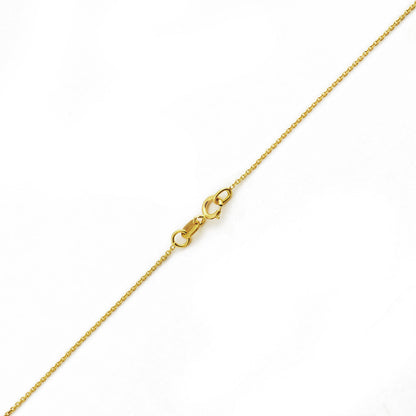 10K YELLOW GOLD DC ROLO  033 GAUGE 28" CHAIN NECKLACE (AVAILABLE IN LENGTHS 7" - 30")