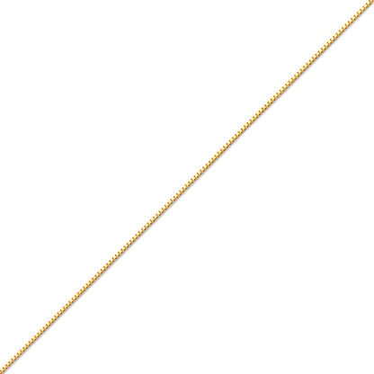 10K YELLOW GOLD BOX 040 GAUGE 22" CHAIN NECKLACE (AVAILABLE IN LENGTHS 7" - 30")