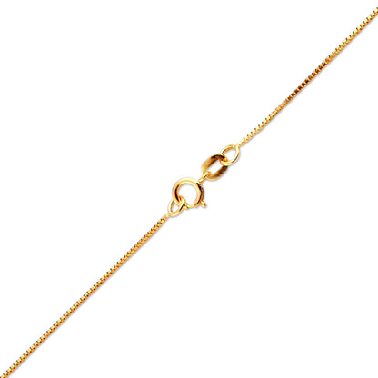 10K YELLOW GOLD BOX 040 GAUGE 22" CHAIN NECKLACE (AVAILABLE IN LENGTHS 7" - 30")