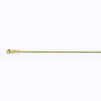 10K YELLOW GOLD BOX 078 GAUGE 28" CHAIN NECKLACE (AVAILABLE IN LENGTHS 7" - 30")