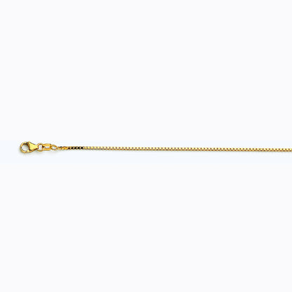 10K YELLOW GOLD BOX 068 GAUGE 18" CHAIN NECKLACE (AVAILABLE IN LENGTHS 7" - 30")