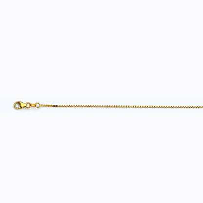 10K YELLOW GOLD BOX 058 GAUGE 16" CHAIN NECKLACE (AVAILABLE IN LENGTHS 7" - 30")