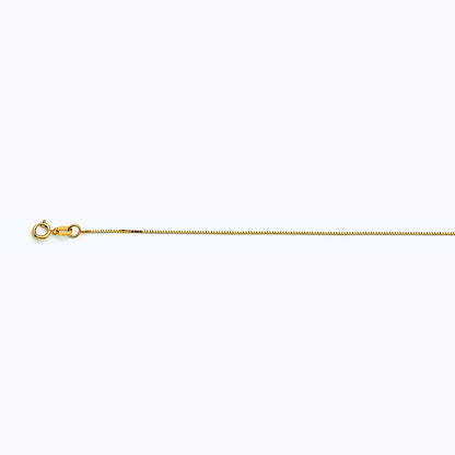 14K YELLOW GOLD BOX 040 GAUGE 26" CHAIN NECKLACE (AVAILABLE IN LENGTHS 7" - 30")