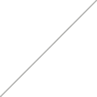 14K WHITE GOLD BOX 078 GAUGE 16" CHAIN NECKLACE (AVAILABLE IN LENGTHS 7" - 30")