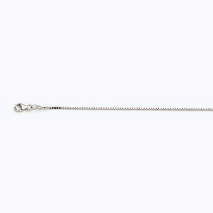 14K WHITE GOLD BOX 068 GAUGE 18" CHAIN NECKLACE (AVAILABLE IN LENGTHS 7" - 30")