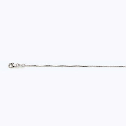 10K WHITE GOLD BOX 058 GAUGE 20" CHAIN NECKLACE (AVAILABLE IN LENGTHS 7" - 30")